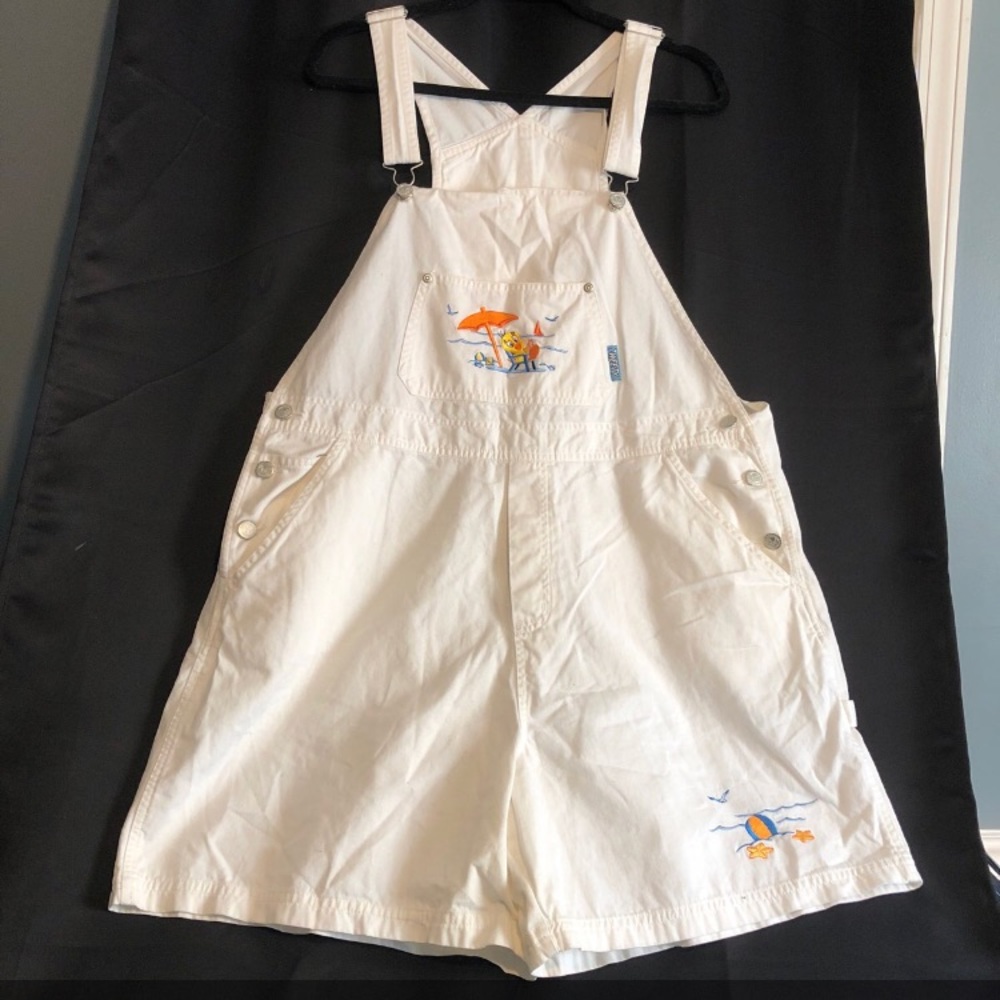 White twety bird overalls